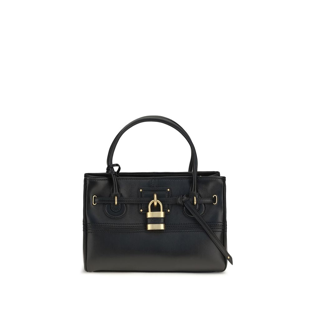 Schwarze Schultertasche aus Büffelleder
