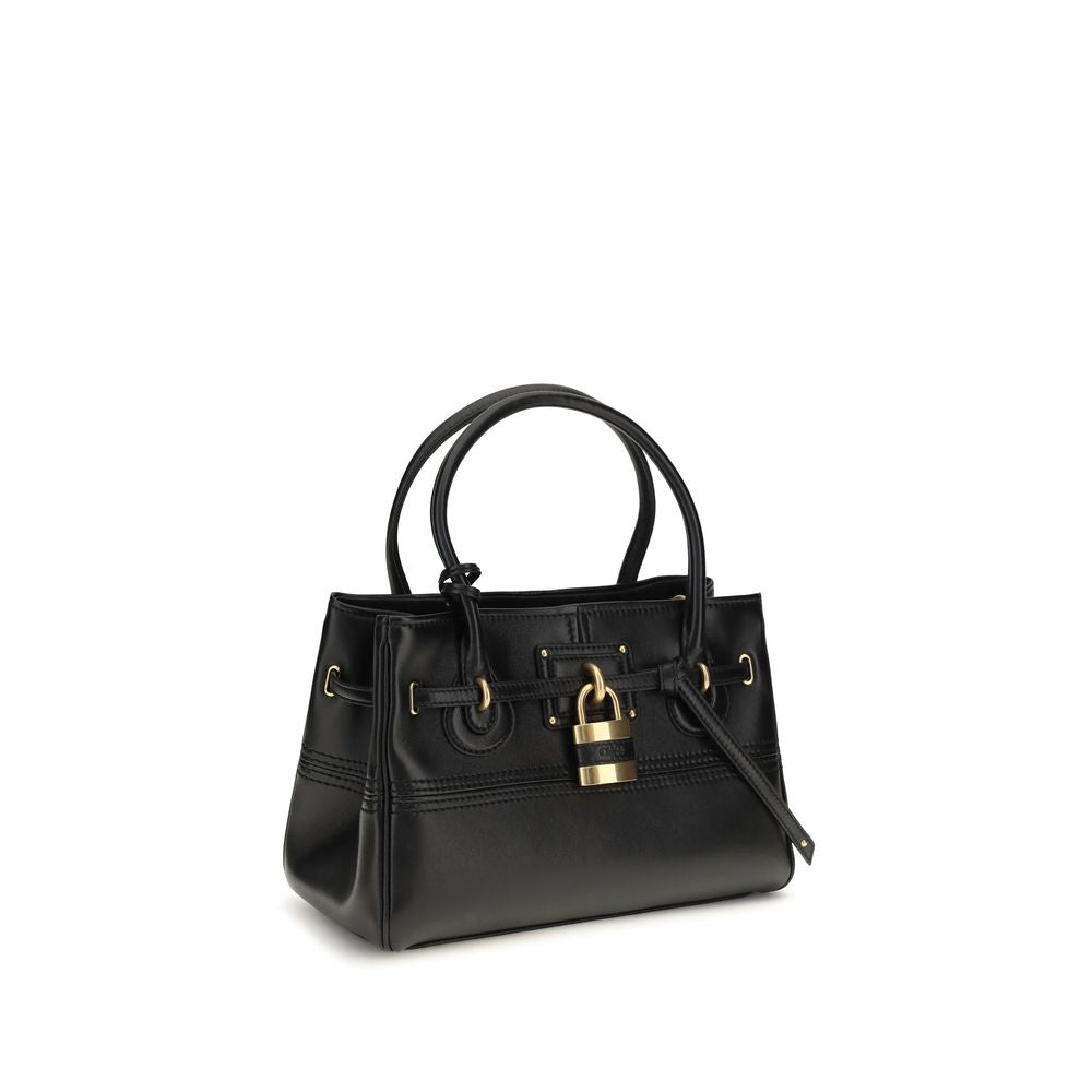 Schwarze Schultertasche aus Büffelleder