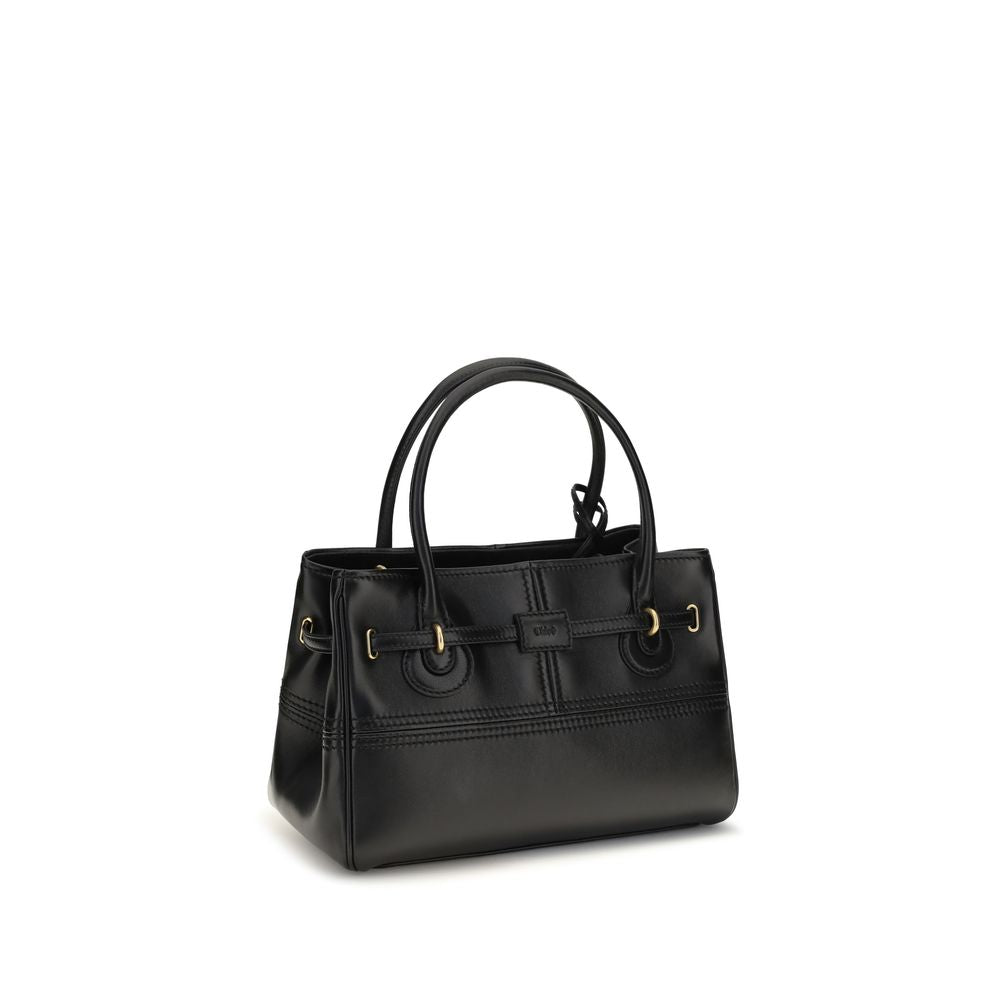 Schwarze Schultertasche aus Büffelleder