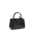 Schwarze Schultertasche aus Büffelleder