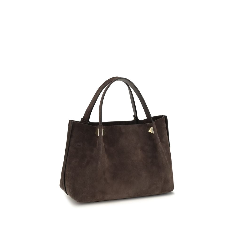Braune Kalbsleder Bos Taurus Schultertasche
