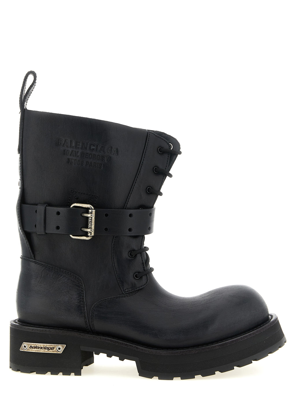 Schwarze Stiefeletten aus Leder
