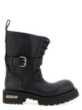 Schwarze Stiefeletten aus Leder