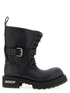 Schwarze Stiefeletten aus Leder