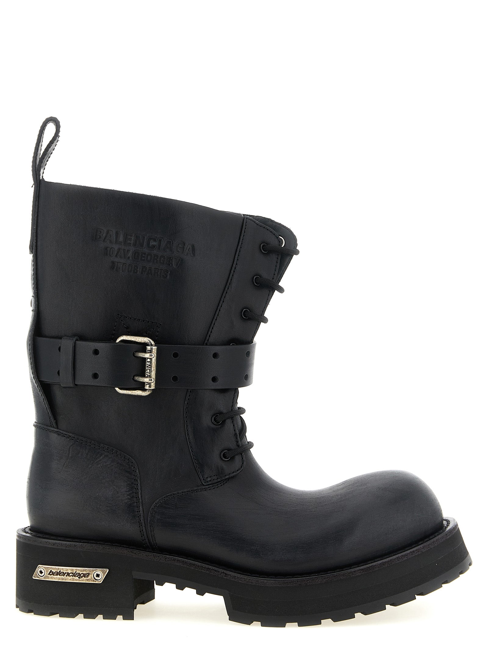 Schwarze Stiefeletten aus Leder
