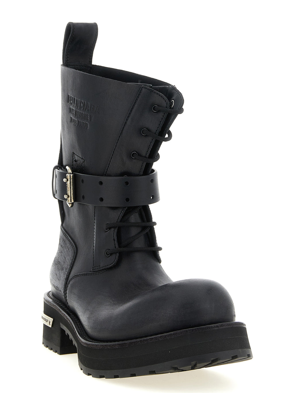 Schwarze Stiefeletten aus Leder