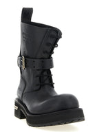 Schwarze Stiefeletten aus Leder