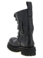 Schwarze Stiefeletten aus Leder
