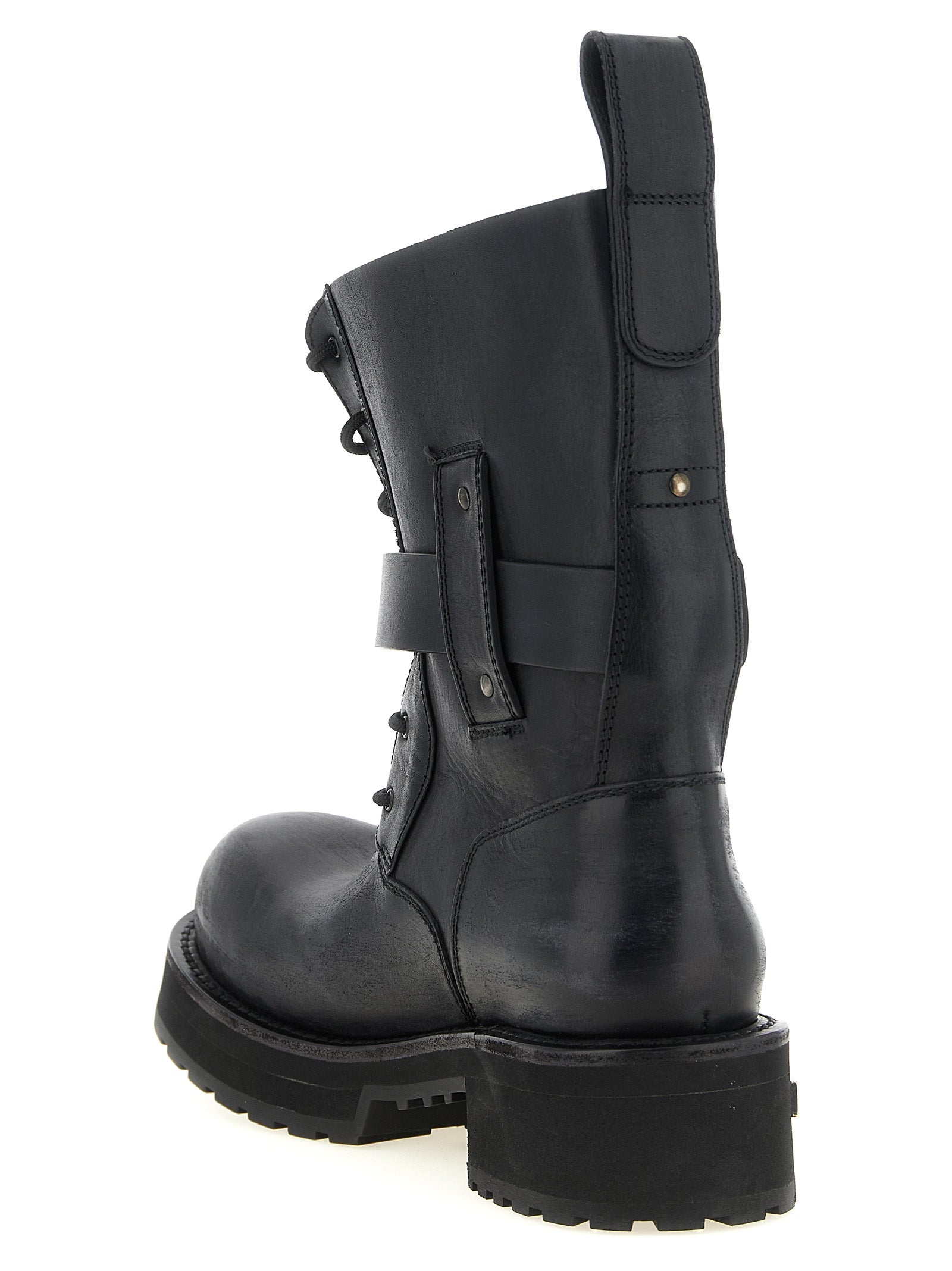 Schwarze Stiefeletten aus Leder