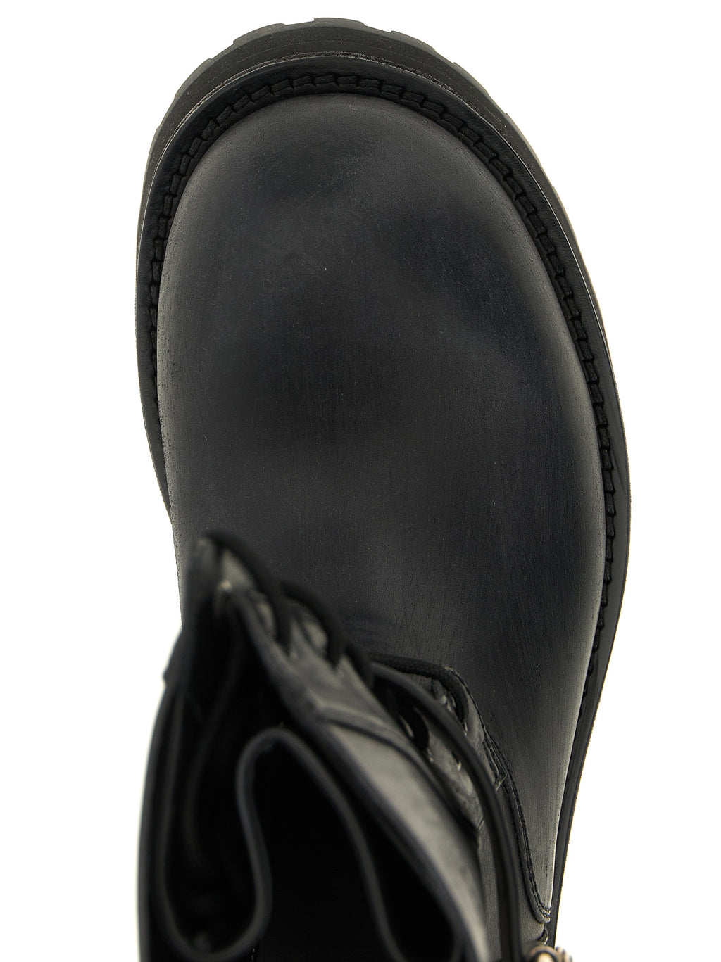 Schwarze Stiefeletten aus Leder