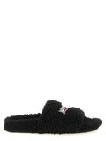 Schwarze Pantoletten aus Polyester 341398