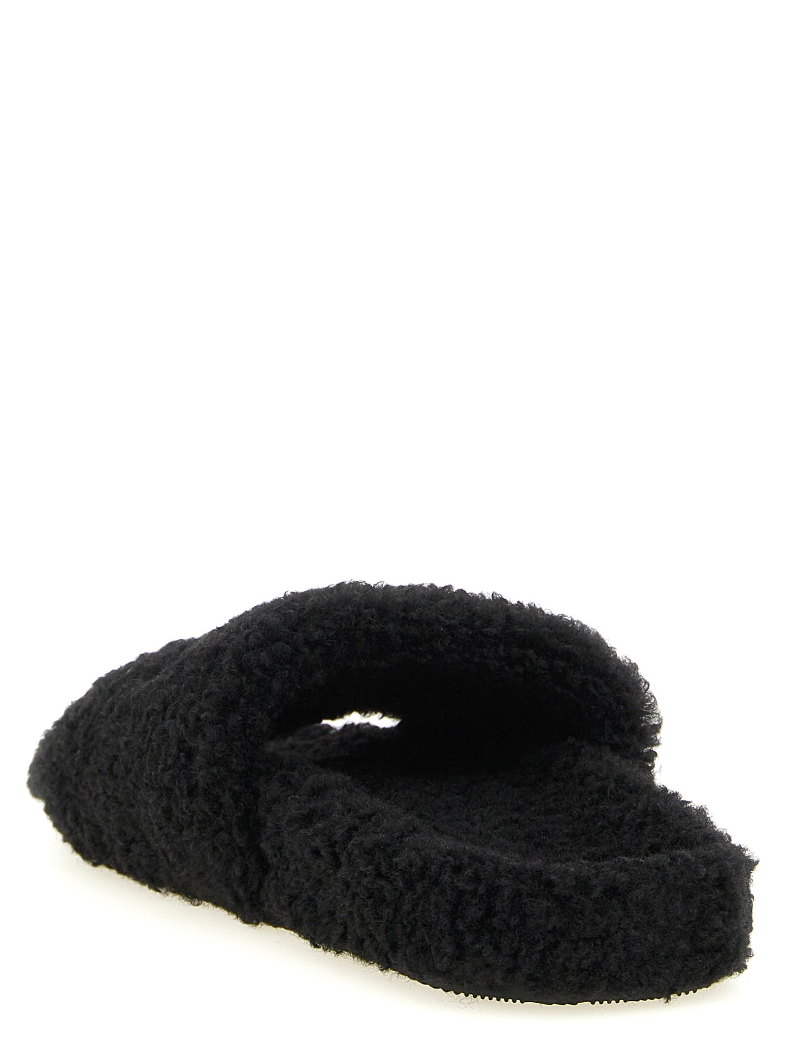 Schwarze Pantoletten aus Polyester 341398