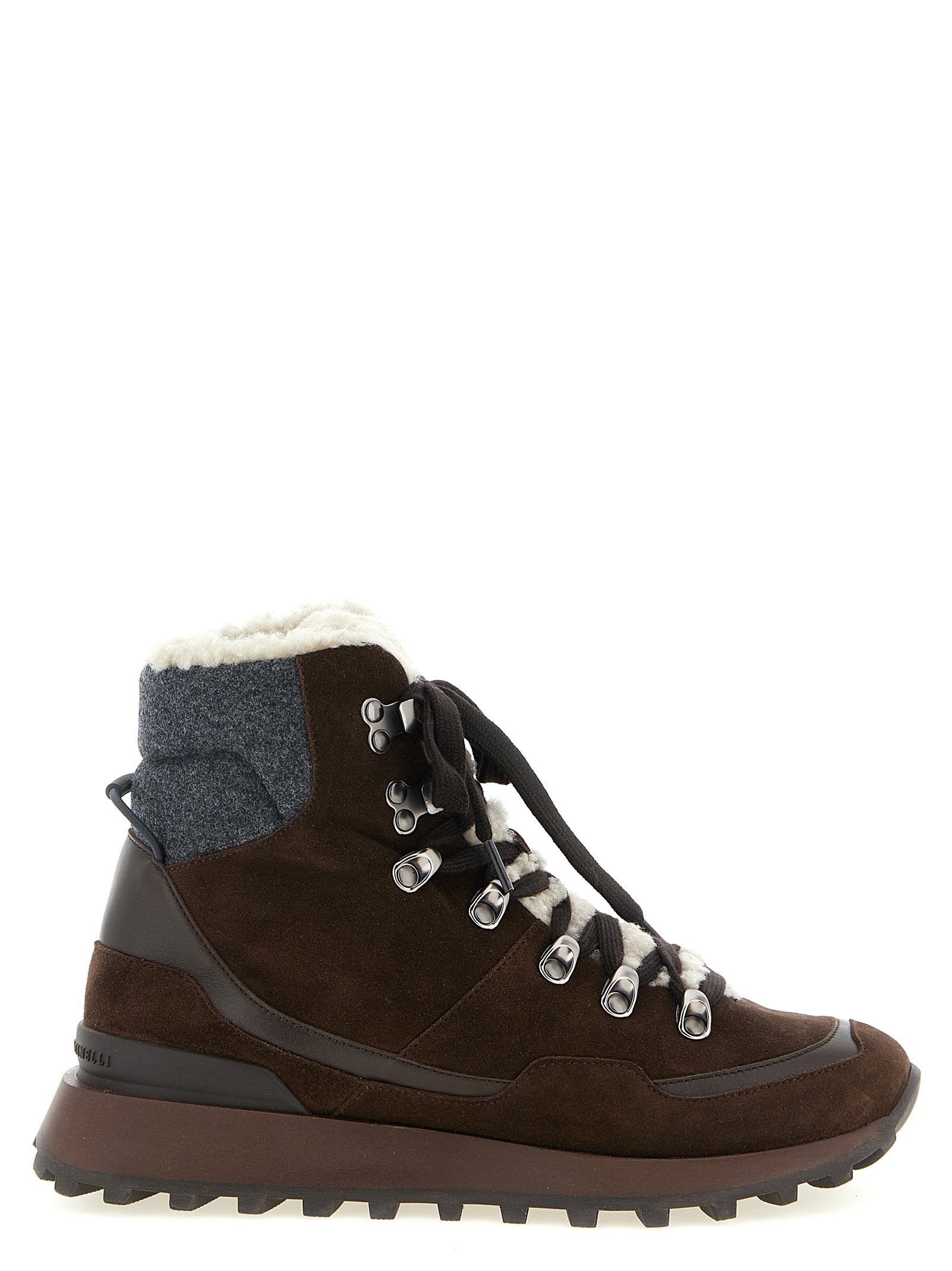 Ankle Boots aus braunem Kalbsleder
