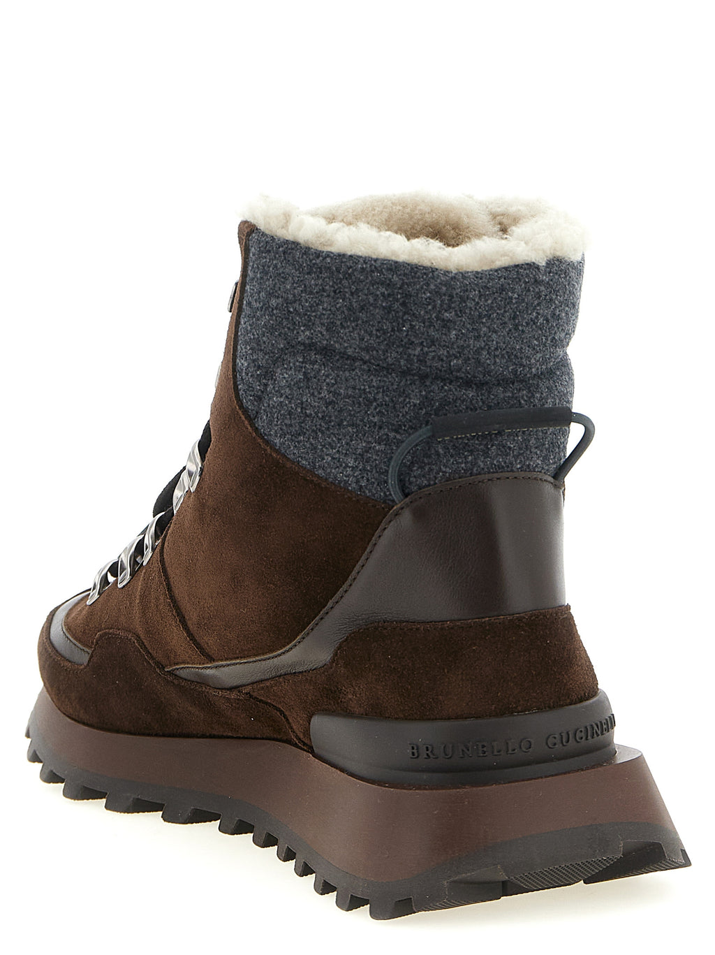Ankle Boots aus braunem Kalbsleder