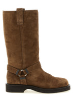 Braun Kalbsleder Overknee-Stiefel