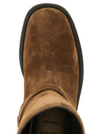 Braun Kalbsleder Overknee-Stiefel