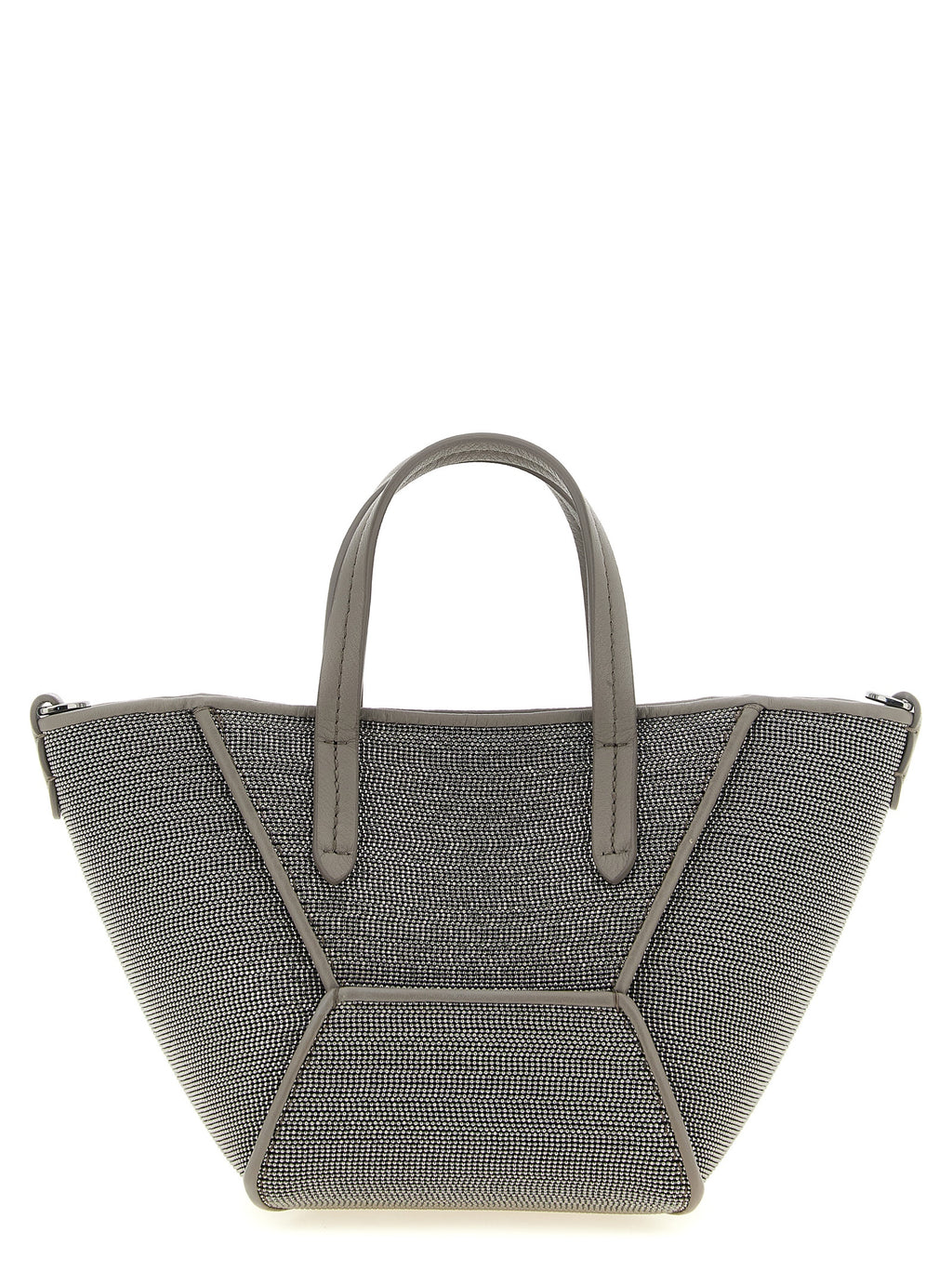 Graue Kalbsleder-Handtasche