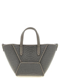 Graue Kalbsleder-Handtasche
