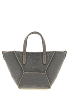 Graue Kalbsleder-Handtasche