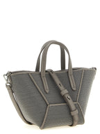 Graue Kalbsleder-Handtasche
