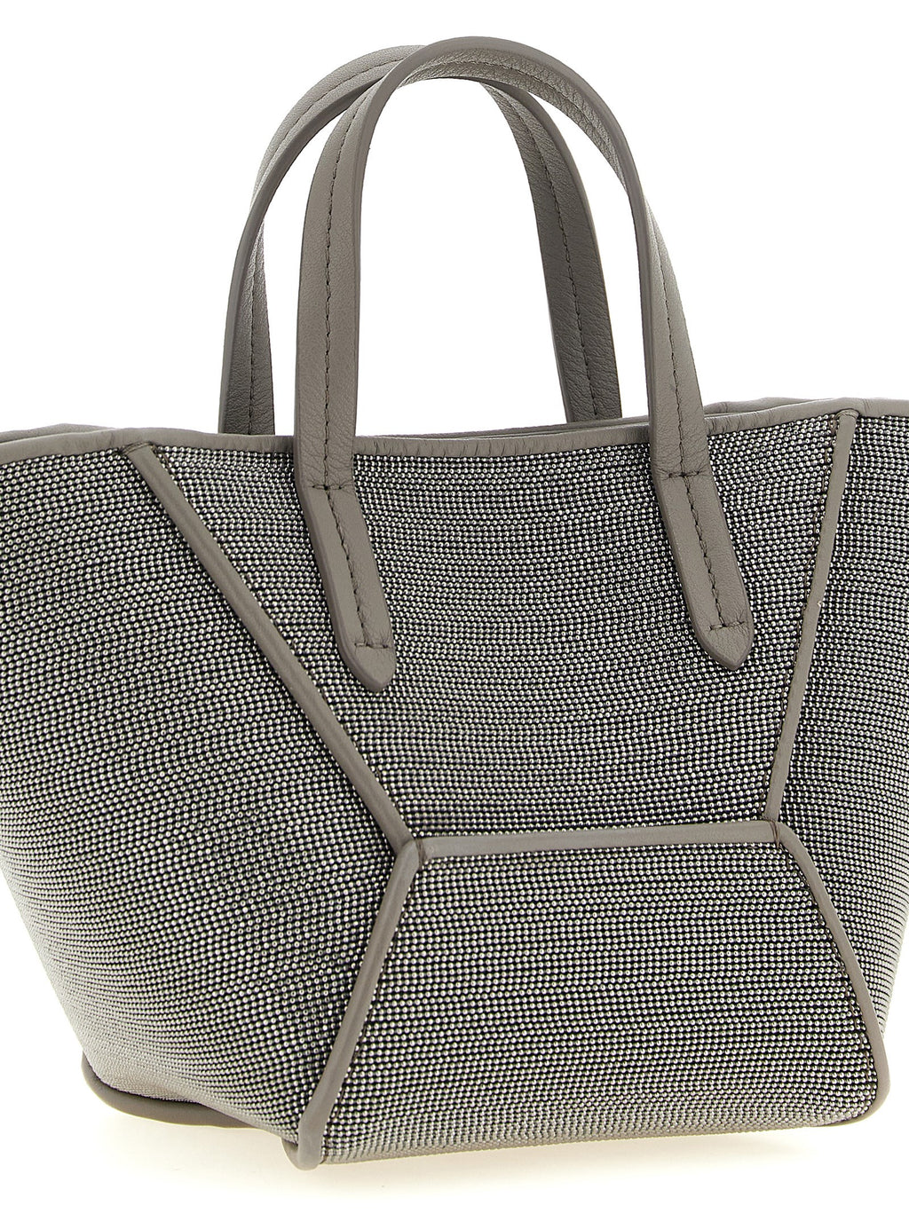 Graue Kalbsleder-Handtasche