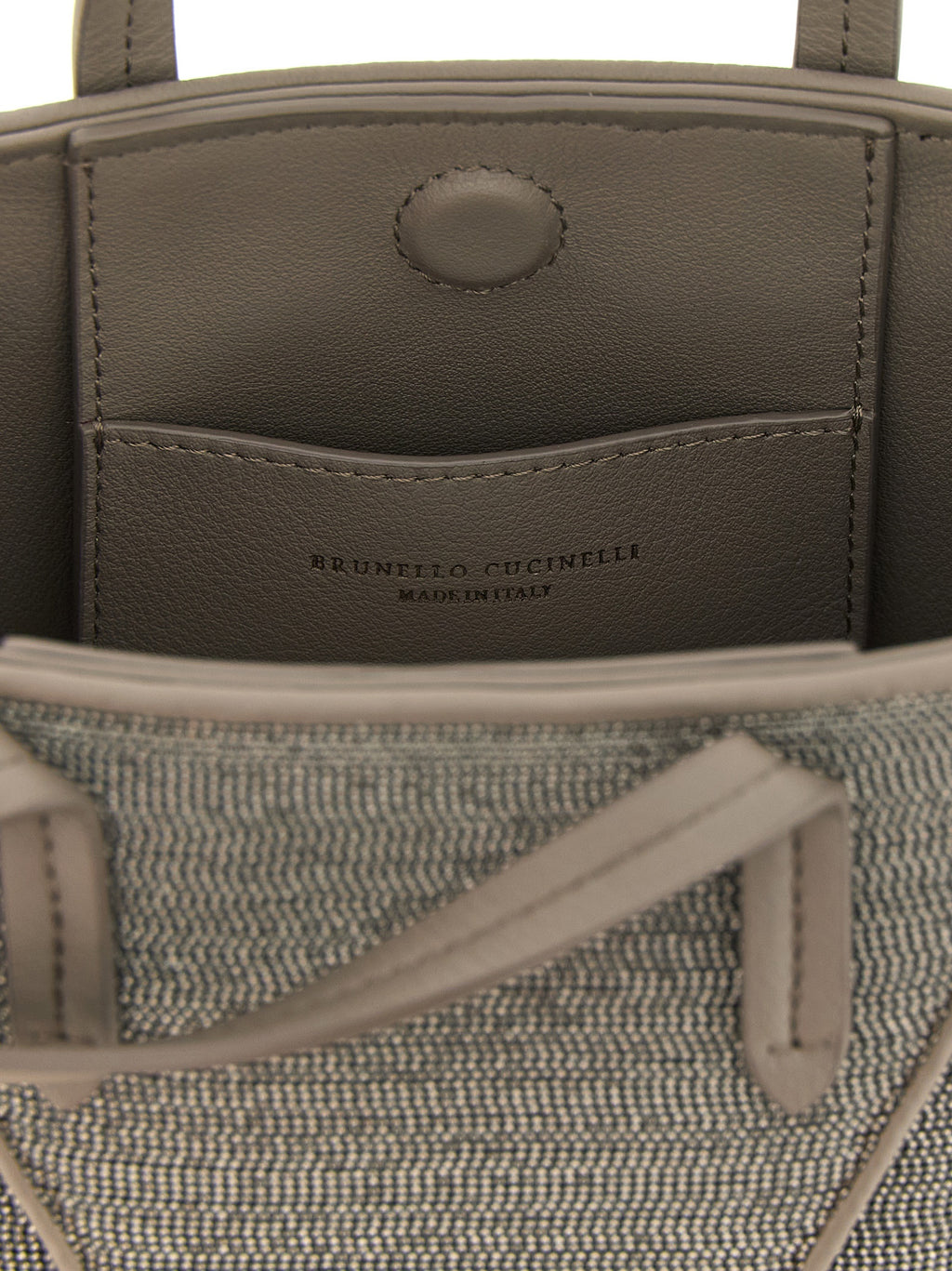 Graue Kalbsleder-Handtasche