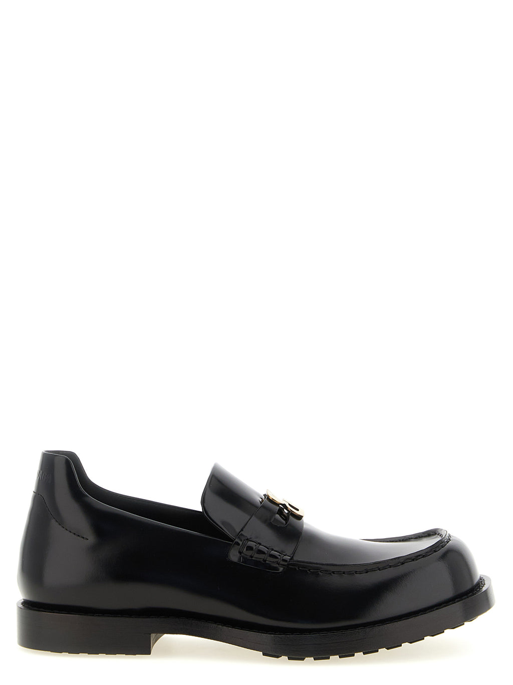 Schwarze Slipper aus Leder