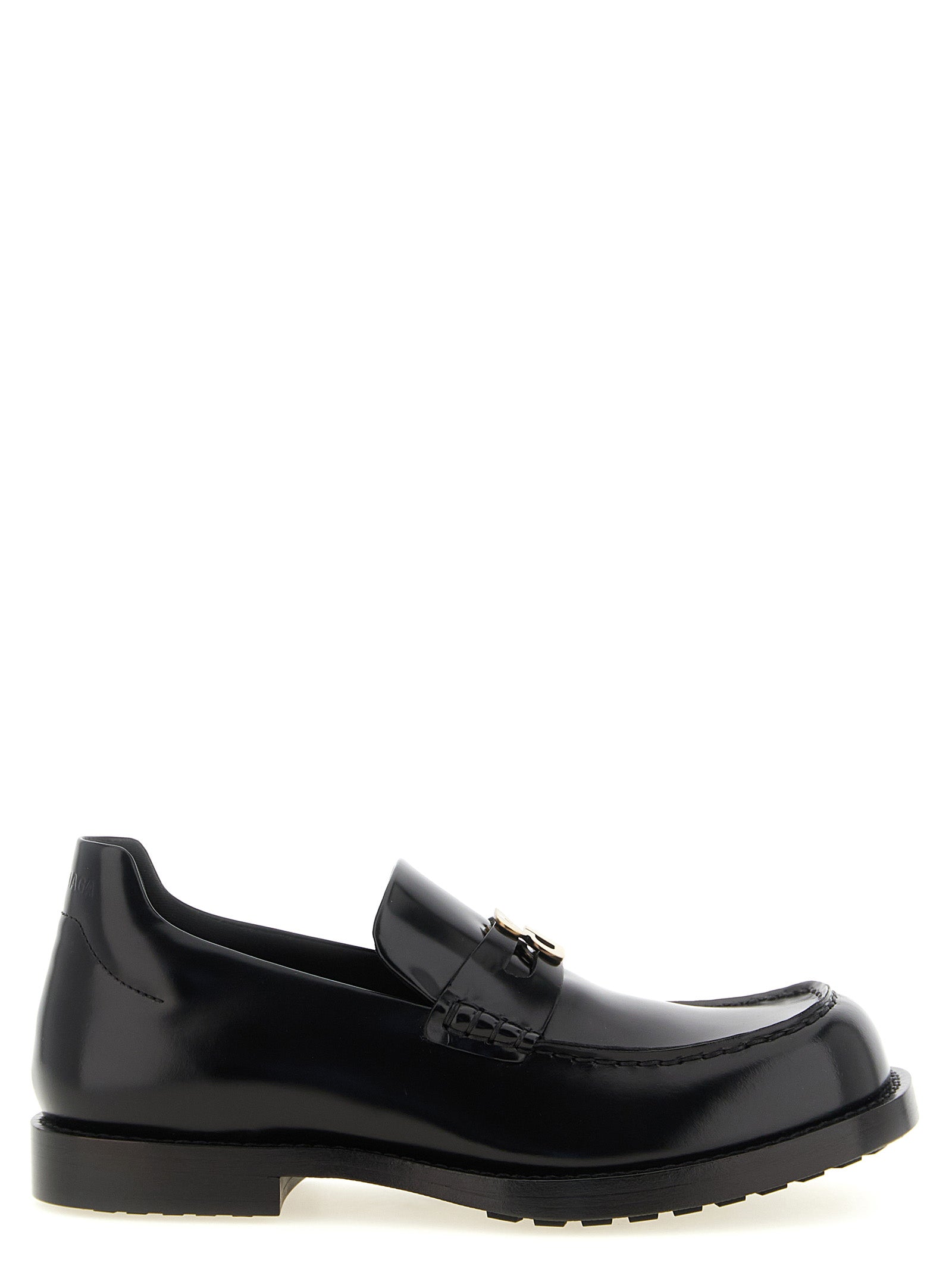 Schwarze Slipper aus Leder