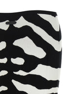 Zweifarbiger Midirock aus Viskose