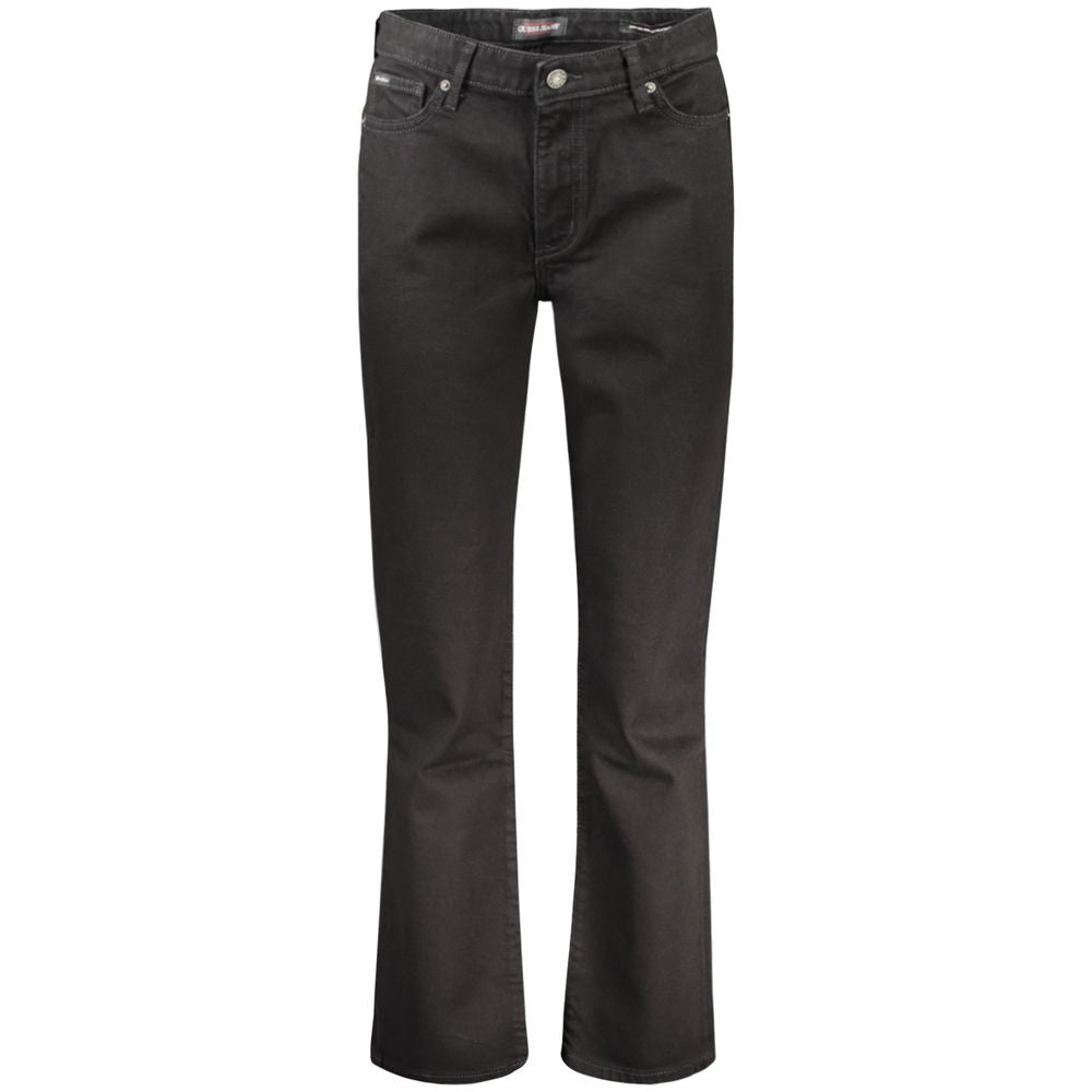 Schwarze Baumwoll-Jeans für Damen