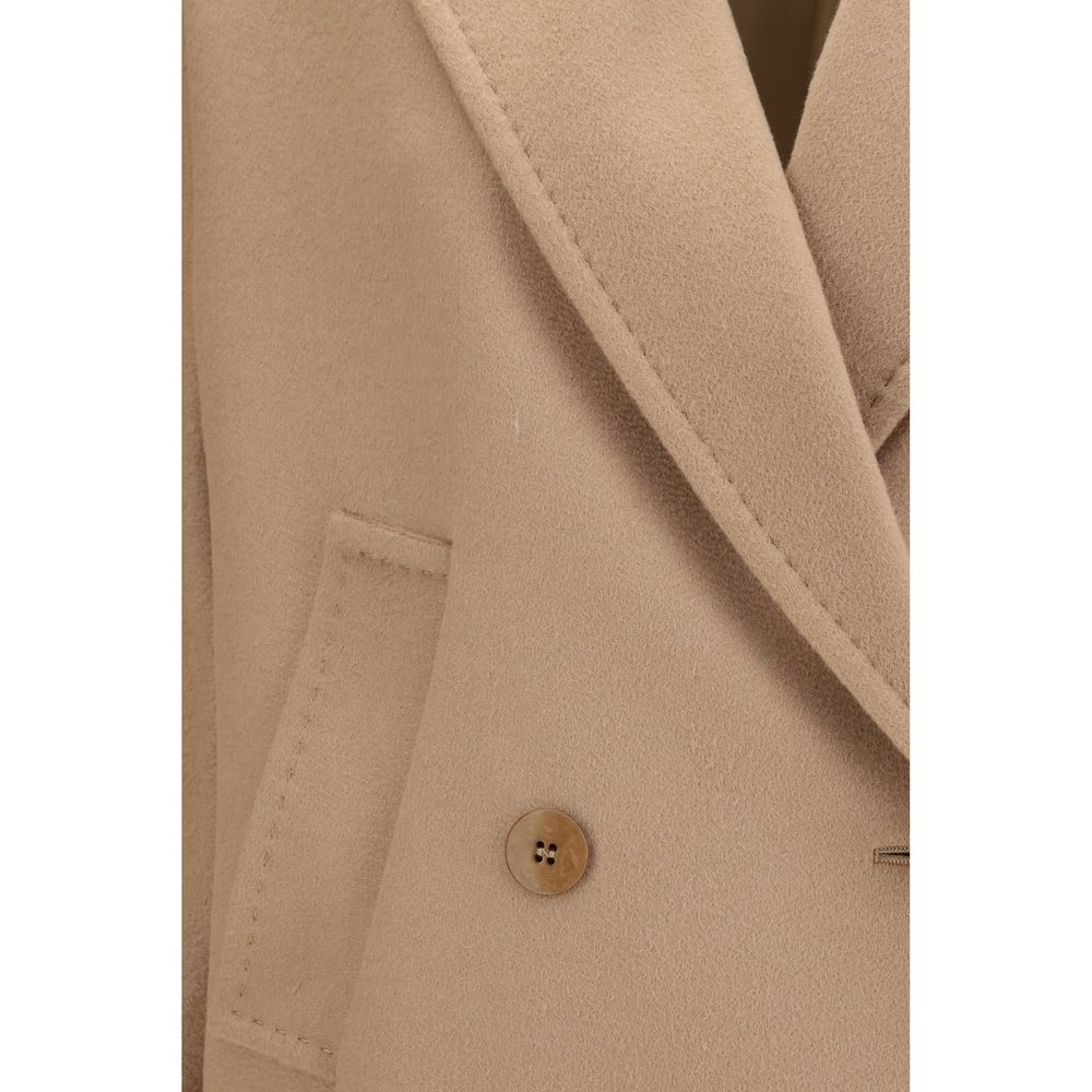 Beige Wollmantel Oves Aries