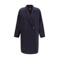 Blauer Wollmantel Oves Aries