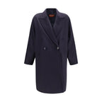 Blauer Wollmantel Oves Aries