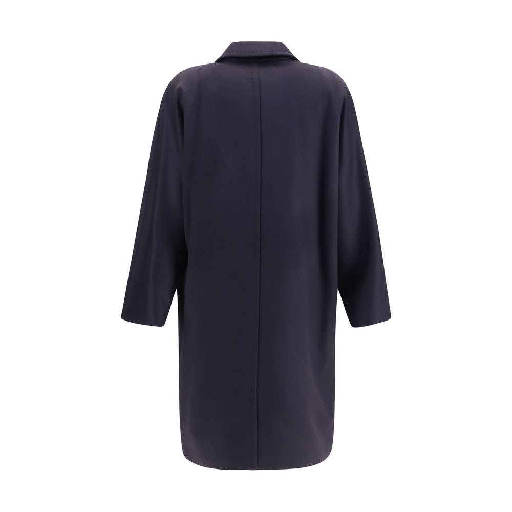 Blauer Wollmantel Oves Aries