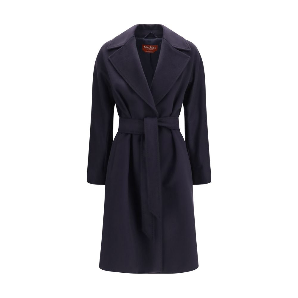 Blauer Wollmantel Oves Aries