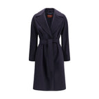 Blauer Wollmantel Oves Aries