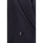 Blauer Wollmantel Oves Aries