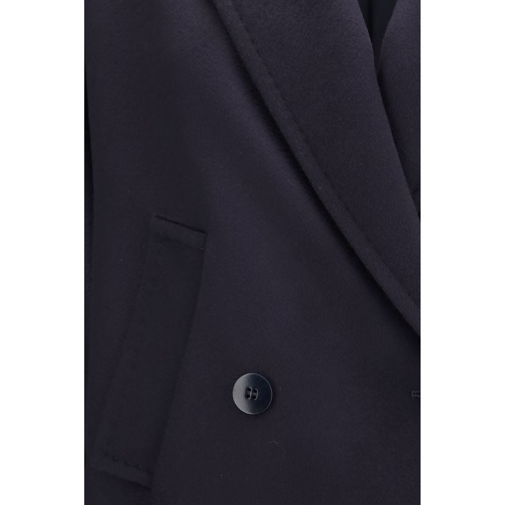 Blauer Wollmantel Oves Aries