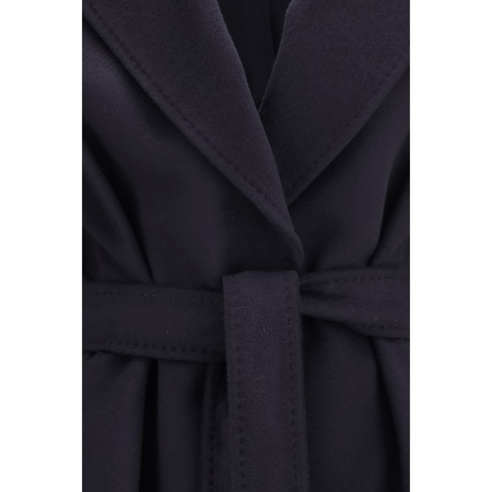 Blauer Wollmantel Oves Aries