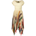Beiges Damenkleid aus Polyester