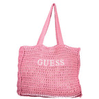 Damen-Schultertasche aus pinkfarbener Baumwolle