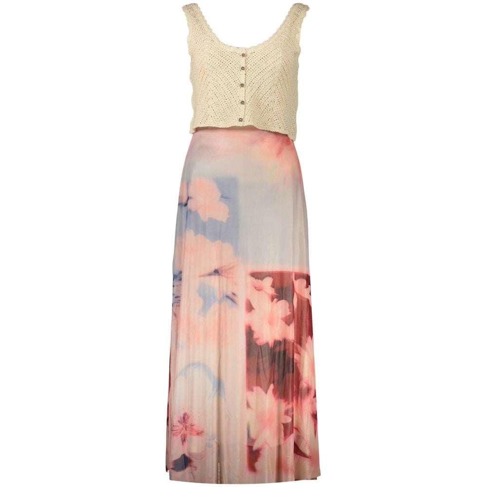 Pink Viscose Damenkleid