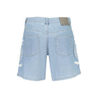 Hellblaue Baumwoll-Shorts für Damen