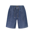 Blaue Baumwoll-Bermudashorts