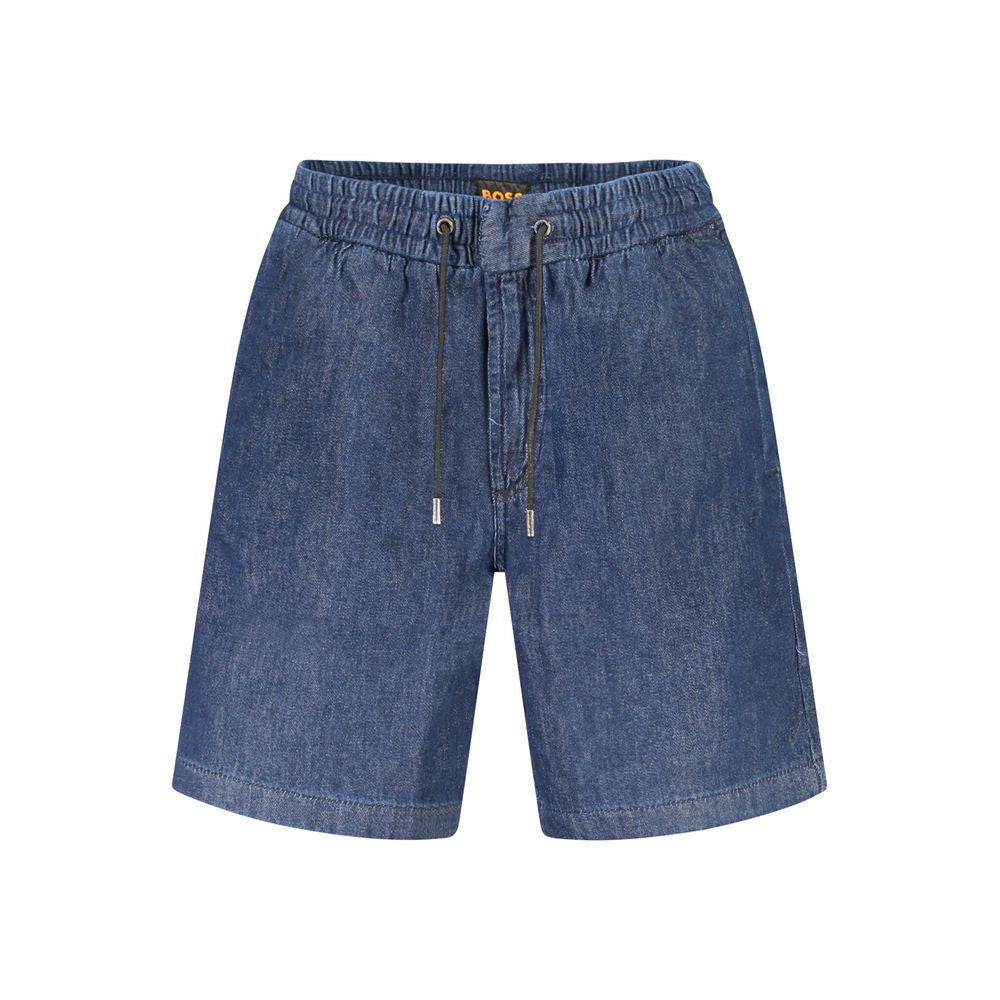 Blaue Baumwoll-Bermudashorts