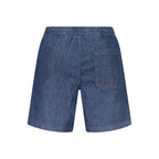 Blaue Baumwoll-Bermudashorts