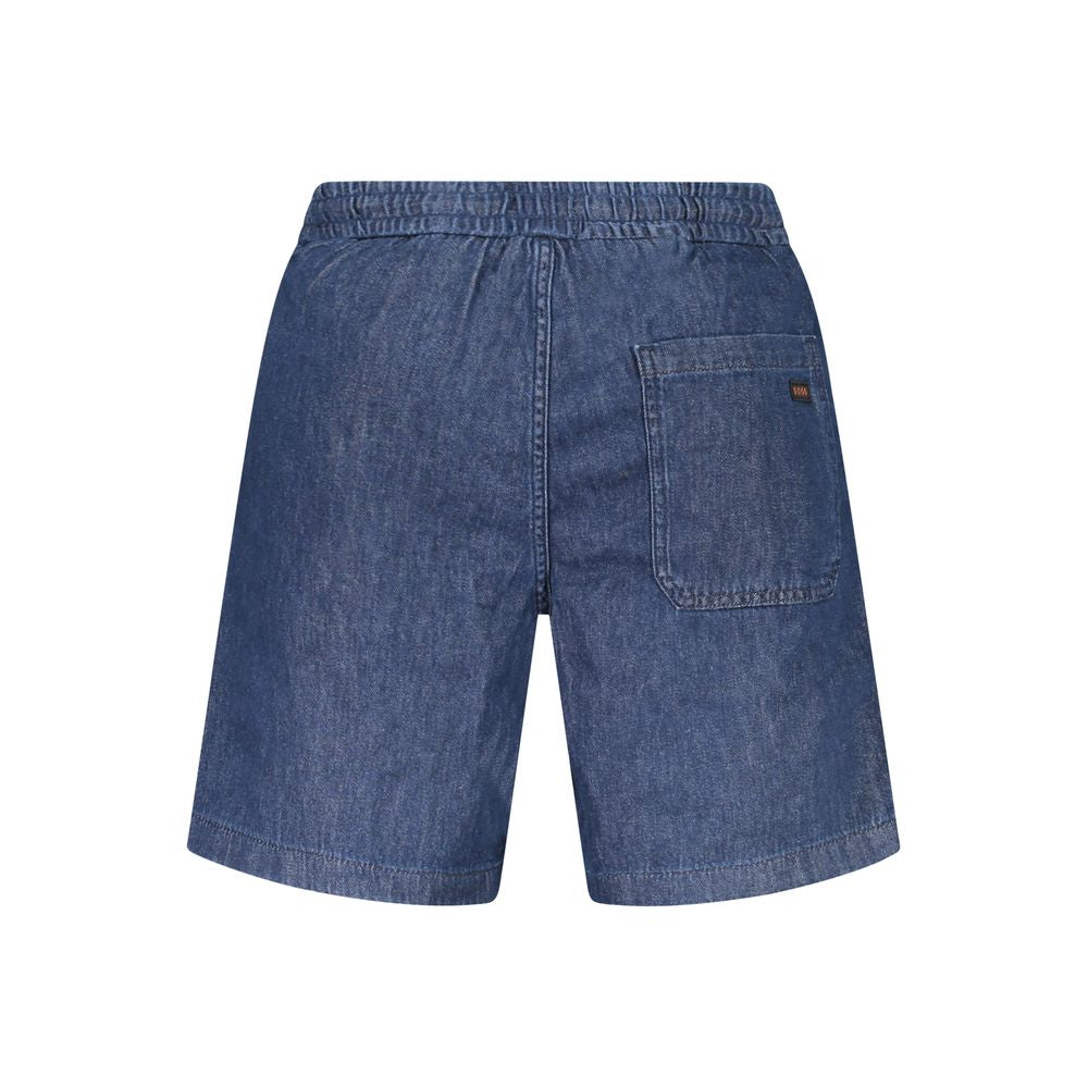 Blaue Baumwoll-Bermudashorts
