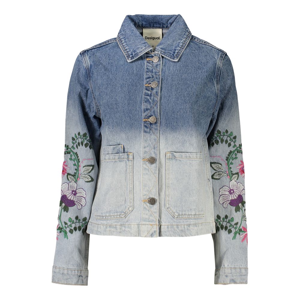 Blaue Jeansjacke aus Baumwolle