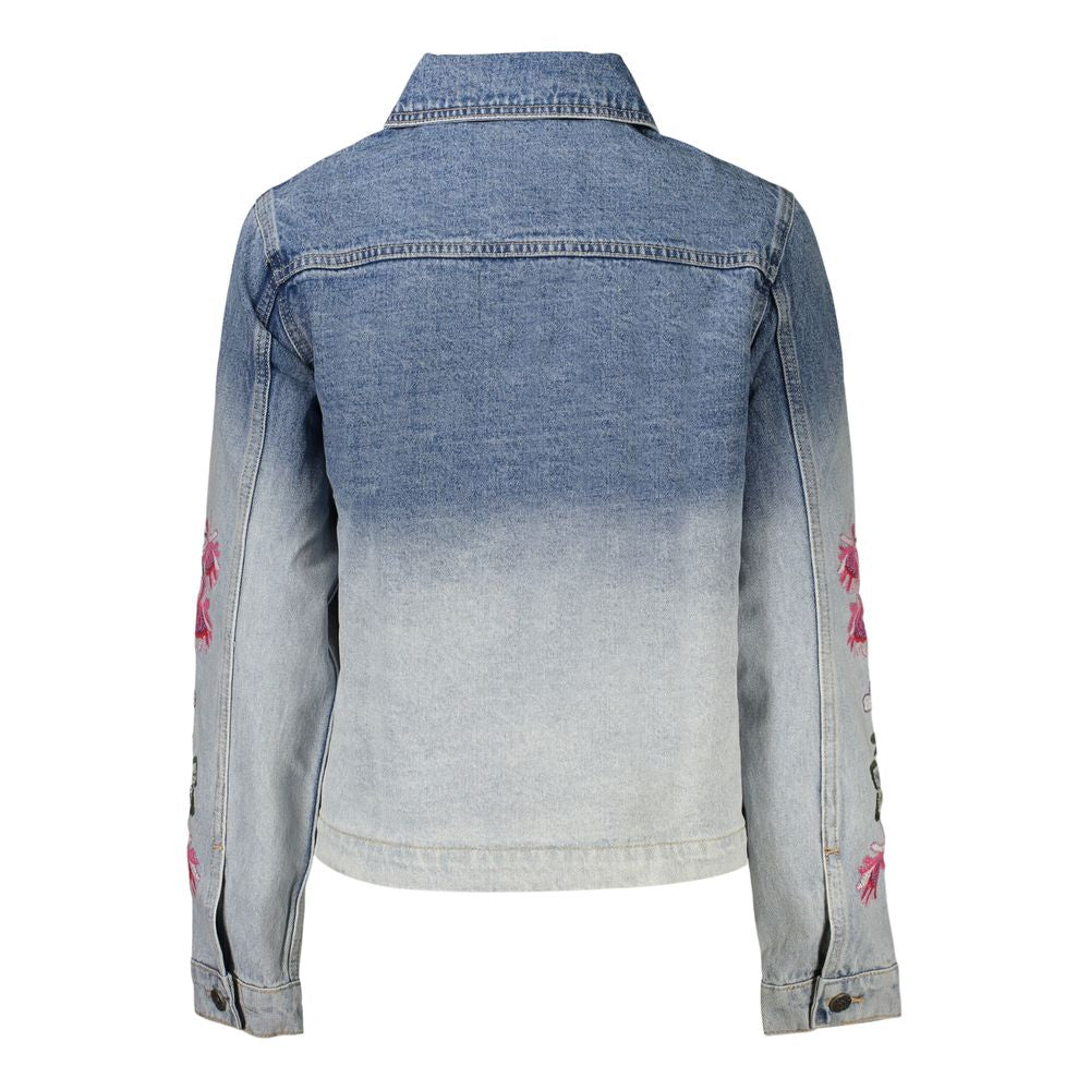 Blaue Jeansjacke aus Baumwolle