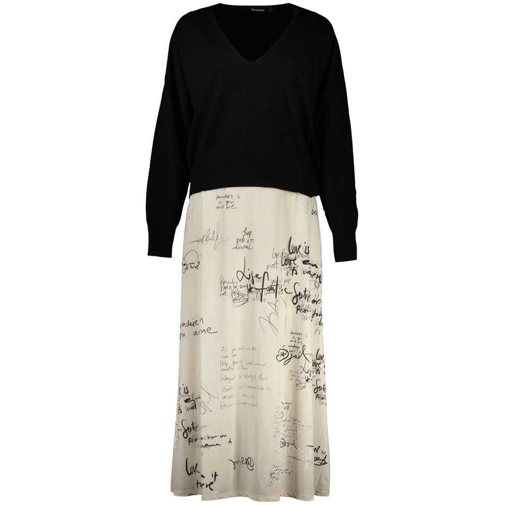 Weißes Polyester Freizeitkleid